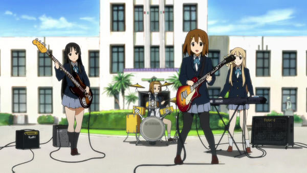 动画中的教学楼前