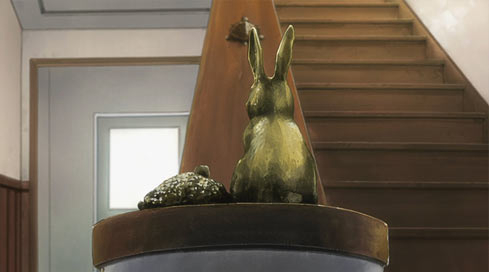 动画中的楼梯扶手