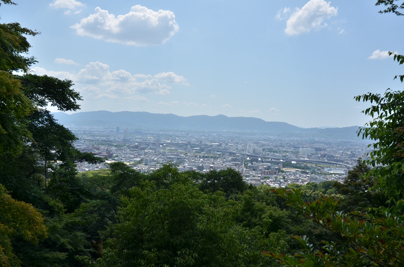 下山途中再次俯瞰京都全景